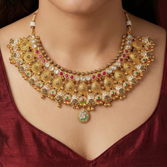 Royal Antique Gold-Plated 925 Silver Kemp Necklace