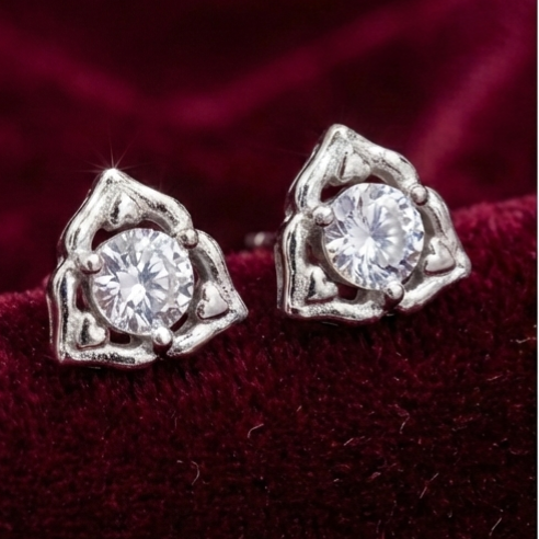 Trinity Stud 925 Silver Earrings