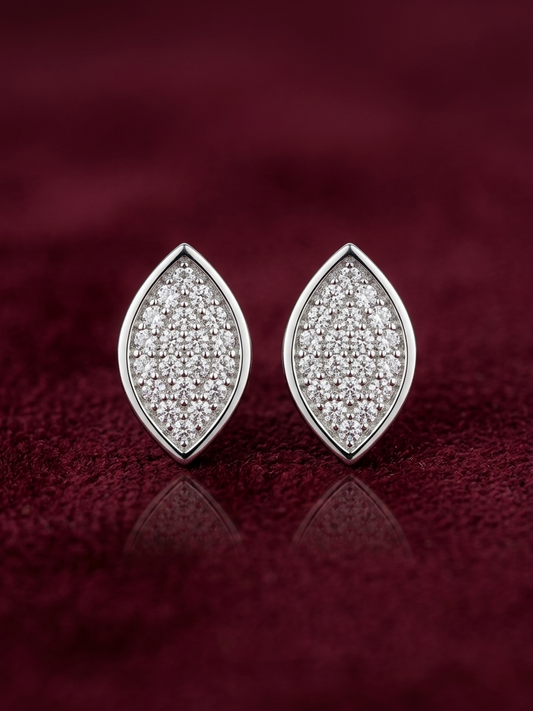 Luminous Marquise Pavé 925 Silver Studs