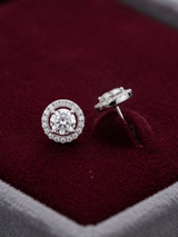 Eternal Halo Solitaire 925 Silver Studs