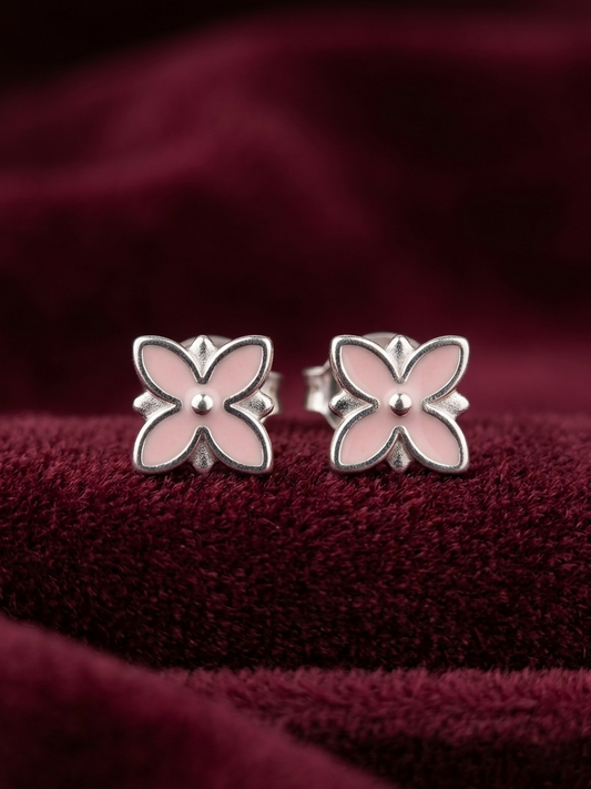 Blush Petal Blossom 925 Silver Studs