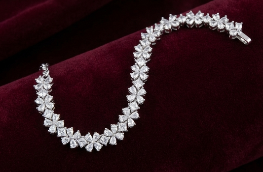 Brilliant Floral Blossom 925 silver Bracelet