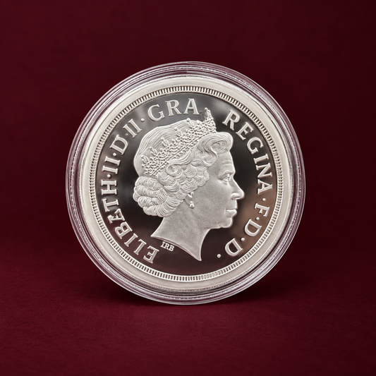 999 Pure Silver Sovereign Coin - 50 Gm