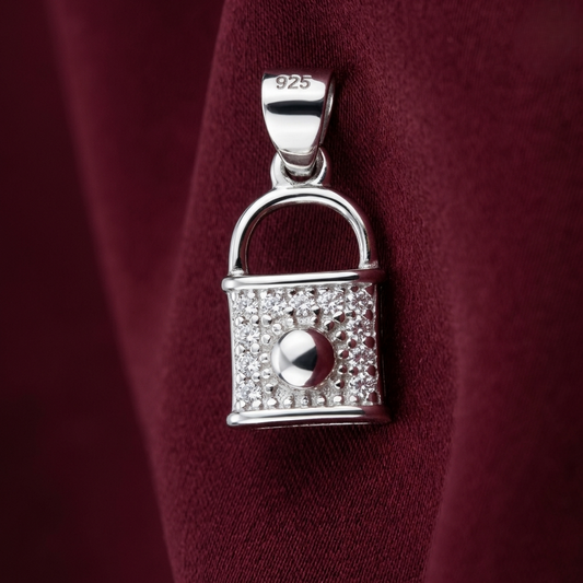 Eternal Bond Padlock 925 Sterling Silver Pendant