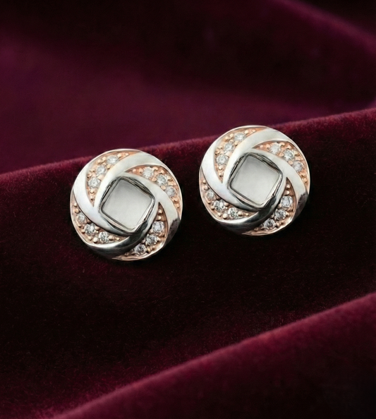 Luminous Infinity Swirl 925 Silver Studs