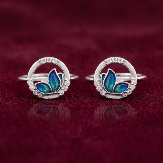Enchanted Lotus Halo 925 Sterling Silver Toe Ring
