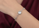 Geometric Link 925 Silver Bracelet