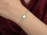 Heart Link 925 Silver Bracelet