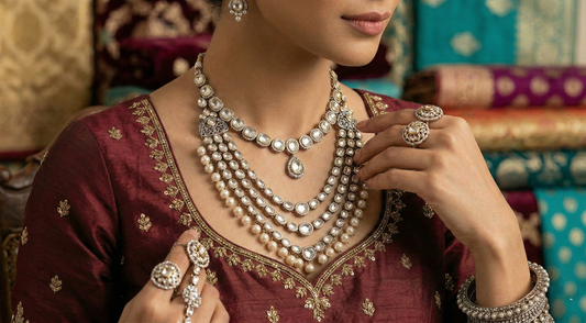 Style Silver Jewellery with Indian Outfits