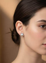Brilliant Bloom Floral 925 Silver Studs