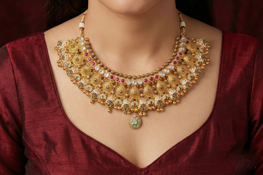 Royal Antique Gold-Plated 925 Silver Kemp Necklace