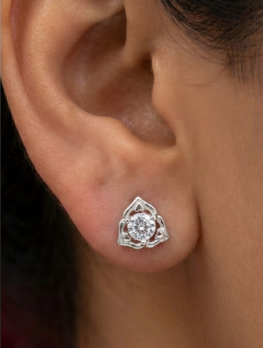 Trinity Stud 925 Silver Earrings
