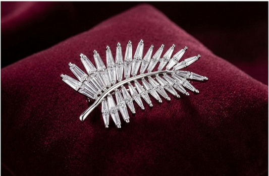 Radiant Leaf  925 Silver Brooch