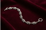 Antique Elephant Heritage 925 silver Bracelet
