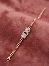 Dual Panther Bracelet with Emerald Eyes 925 Silver