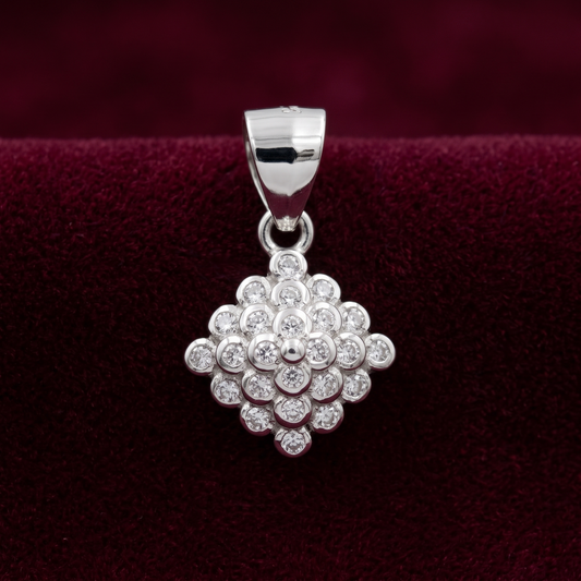 Radiant Geometric Cluster 925 Silver Pendant