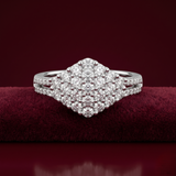 Prism Rhombus Cluster Statement Ring – Premium 925 Silver
