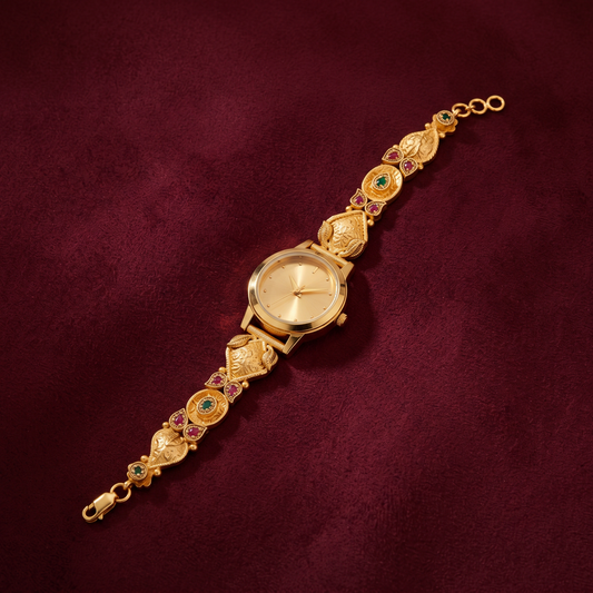 Royal Heritage Gold-Plated Statement 925 Watch
