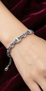 Royal Azure Link Bracelet in 925 Silver