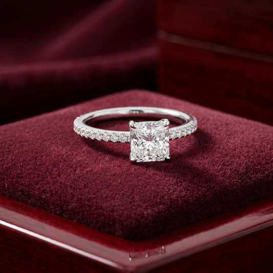 Sovereign Radiant Solitaire Ring – Premium 925 Silver