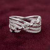 Marina Entwined Cable Statement Ring – Premium 925 Silver