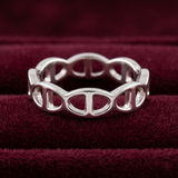 Riviera Anchor Link Eternity Band – Premium 925 Silver