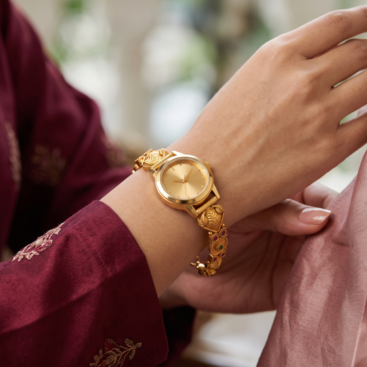 Royal Heritage Gold-Plated Statement 925 Watch