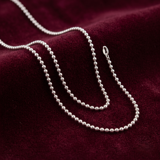 Essential Fluid Ball 925 Silver Chain