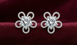Brilliant Bloom Floral 925 Silver Studs