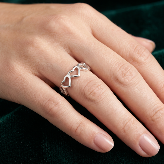 Sweetheart Openwork Crown Band – Premium 925 Silver