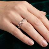 Sweetheart Openwork Crown Band – Premium 925 Silver
