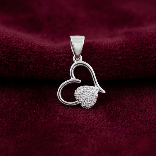 Nested Sentiment Heart 925 Silver Pendant