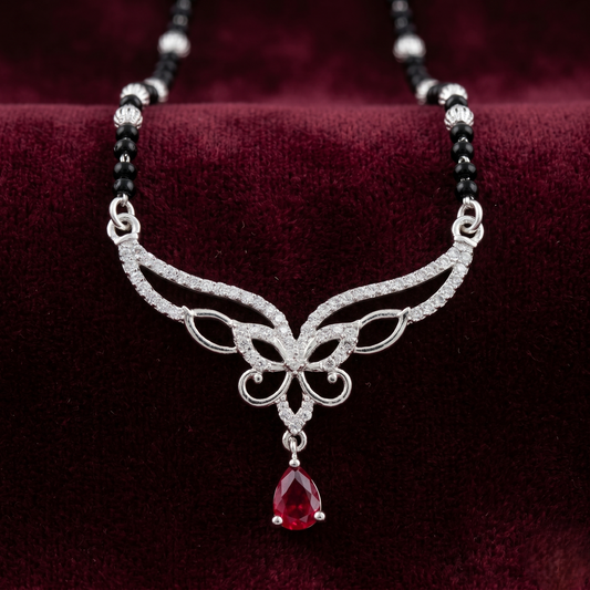 Scarlet Butterfly 925 Silver Mangalsutra