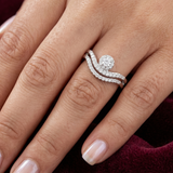 Celestial Contour Wave Ring Set – Premium 925 Silver