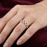 Prism Argyle Geometric Openwork Band – Premium 925 Silver