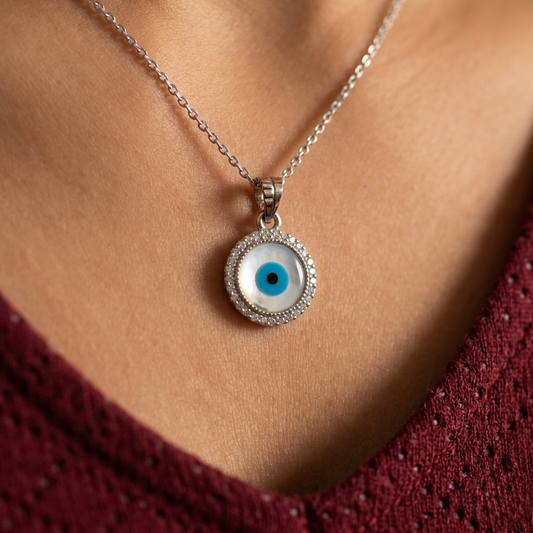 Halo Evil Eye 925 Silver Pendant