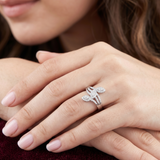 Marquise Flora Bypass Statement Ring – Premium 925 Silver