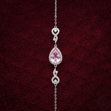 Pink Teardrop 925 Sterling Silver Bracelet