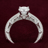 Sovereignty Vintage Cathedral Solitaire Ring – Premium 925 Silver