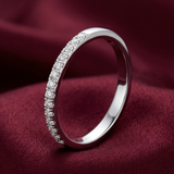 Serenade Half-Eternity Pavé Band – Premium 925 Silver
