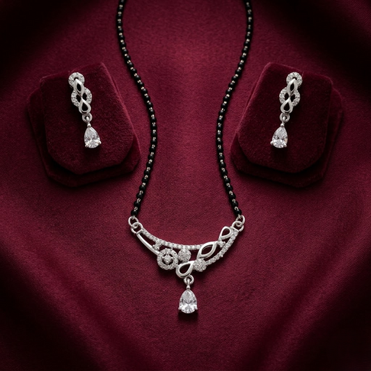 Infinity Grace 925 Silver Mangalsutra Set