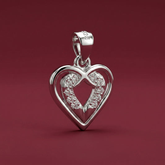 Heart-Within-Heart 925 Silver Pendant