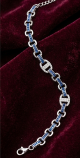 Royal Azure Link Bracelet in 925 Silver