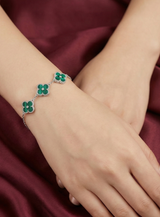 Verdant Clover 925 Silver Bracelet