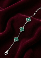 Verdant Clover 925 Silver Bracelet