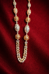 Dual-Tone Filigree Bead 925 Sterling Silver Chain