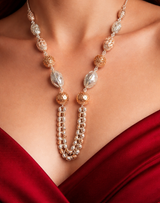 Dual-Tone Filigree Bead 925 Sterling Silver Chain