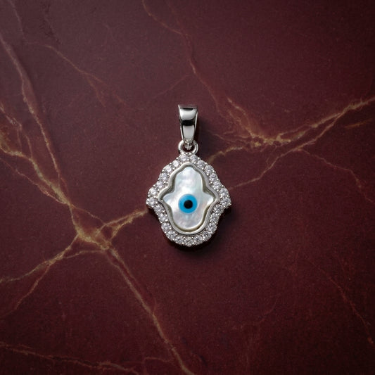 Hamsa Evil Eye 925 Silver Pendant