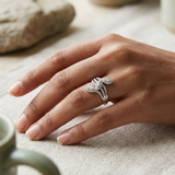 Marquise Flora Bypass Statement Ring – Premium 925 Silver