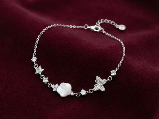 Butterfly Star 925 Silver Bracelet